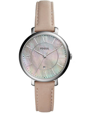  Shop Authentic Fossil Jacqueline Blush Mother of Pearl Dial Pink Leather Strap Watch for Women - ES4151 - Luxxuri