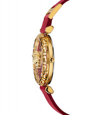  Shop Authentic Versace Palazzo Empire Greca Red Dial Red Leather Strap Watch for Women - VEDV00319 - Luxxuri