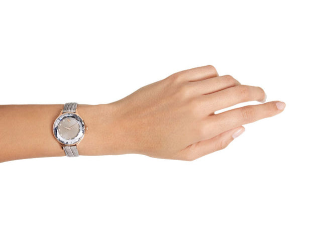  Shop Authentic Swarovski Octea Nova Beige Dial Grey Leather Strap Watch for Women - 5649999 - Luxxuri