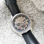  Shop Authentic Maserati Successo 44mm Grey Dial Black Leather Strap Watch For Men - R8871621006 - Luxxuri