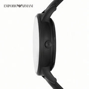  Shop Authentic Emporio Armani Meccanico Automatic Black Dial Black Leather Strap Watch For Men - AR60042 - Luxxuri