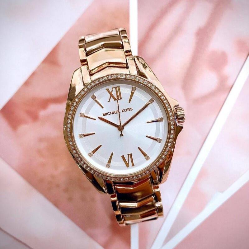  Shop Authentic Michael Kors Whitney Quartz White Dial Rose Gold Steel Strap Watch For Women - MK6694 - Luxxuri