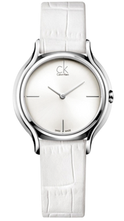  Shop Authentic Calvin Klein Skirt White Dial White Leather Strap Watch for Women - K2U231K6 - Luxxuri