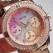  Shop Authentic Guess Confetti Pink Dial Rose Gold Steel Strap Watch For Women - W0774L3 - Luxxuri