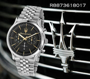  Shop Authentic Maserati Epoca Chronograph Black Dial Silver Steel Strap Watch For Men - R8873618017 - Luxxuri