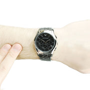  Shop Authentic Emporio Armani Classic Chronograph Black Dial Silver Steel Strap Watch For Men - AR1786 - Luxxuri