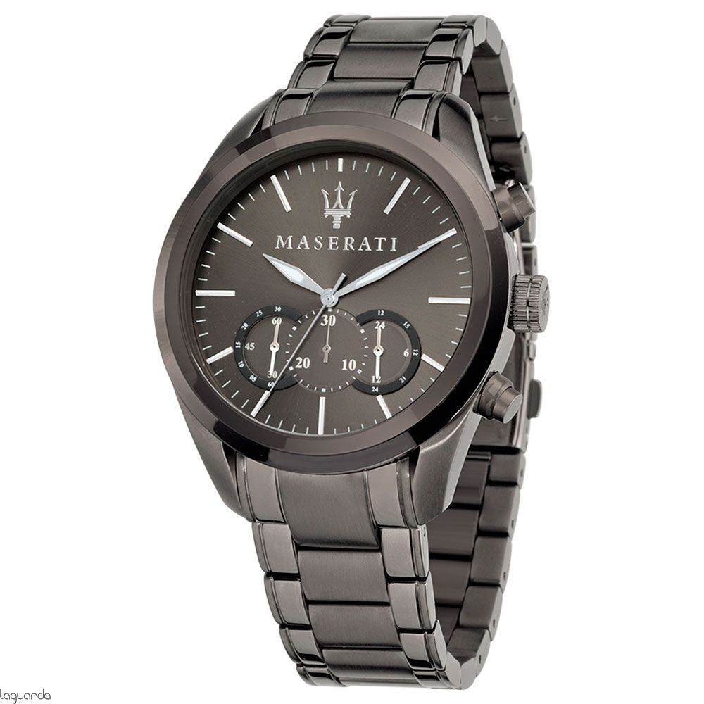  Shop Authentic Maserati Traguardo Gun Metal Dial Grey Steel Strap Watch For Men - R8873612002 - Luxxuri