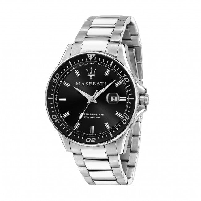  Shop Authentic Maserati SFIDA Quartz Black Dial Stainless Steel Watch For Men - R8853140002 - Luxxuri