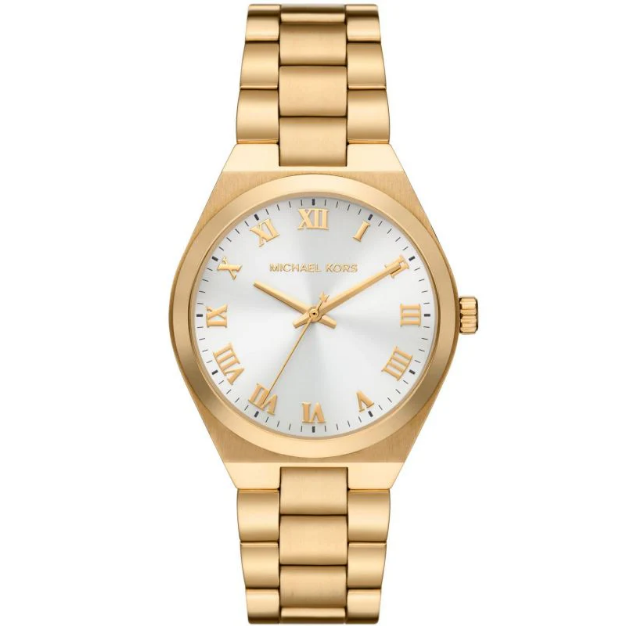 Shop Authentic Michael Kors Lennox Three Hand Silver Dial Gold Steel Strap Watch For Women - MK7391 - Luxxuri