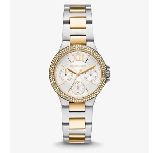  Shop Authentic Michael Kors Camille Multifunction Silver Dial Two Tone Steel Strap Watch For Women - MK6982 - Luxxuri