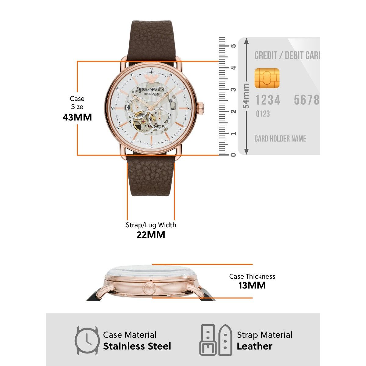  Shop Authentic Emporio Armani Meccanico Automatic White Dial Brown Leather Strap Watch For Men - AR60027 - Luxxuri