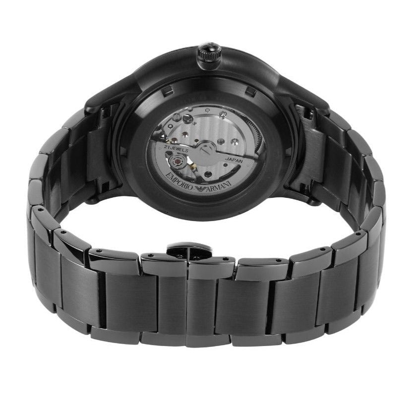  Shop Authentic Emporio Armani Renato Automatic Blue Dial Grey Steel Strap Watch For Men - AR60056 - Luxxuri