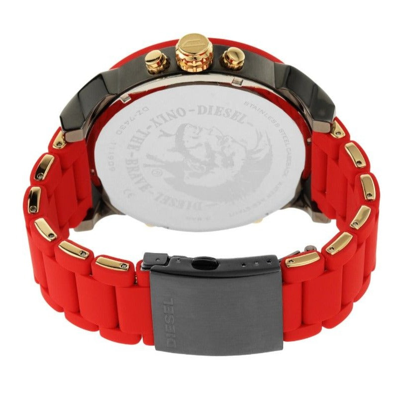  Shop Authentic Diesel Mr Daddy 2.0 Chronograph Grey Dial Red Rubber Strap Watch For Men - DZ7430 - Luxxuri