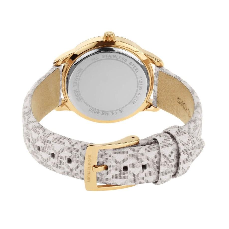  Shop Authentic Michael Kors Tibby Analog Silver Dial White Leather Strap Watch for Women - MK1049 - Luxxuri