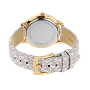  Shop Authentic Michael Kors Tibby Analog Silver Dial White Leather Strap Watch for Women - MK1049 - Luxxuri