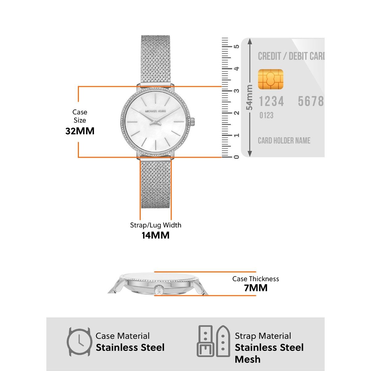  Shop Authentic Michael Kors Pyper Quartz Mother of Pearl White Dial Silver Mesh Strap Watch For Women - MK4618 - Luxxuri