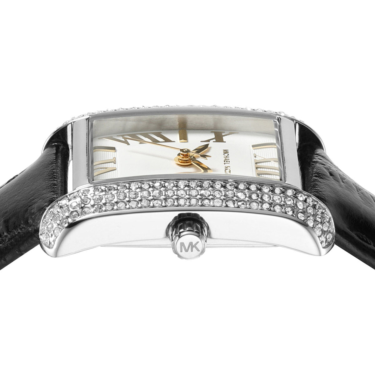  Shop Authentic Michael Kors Emery Three Hand Silver Dial Black Leather Strap Watch For Women - MK4696 - Luxxuri