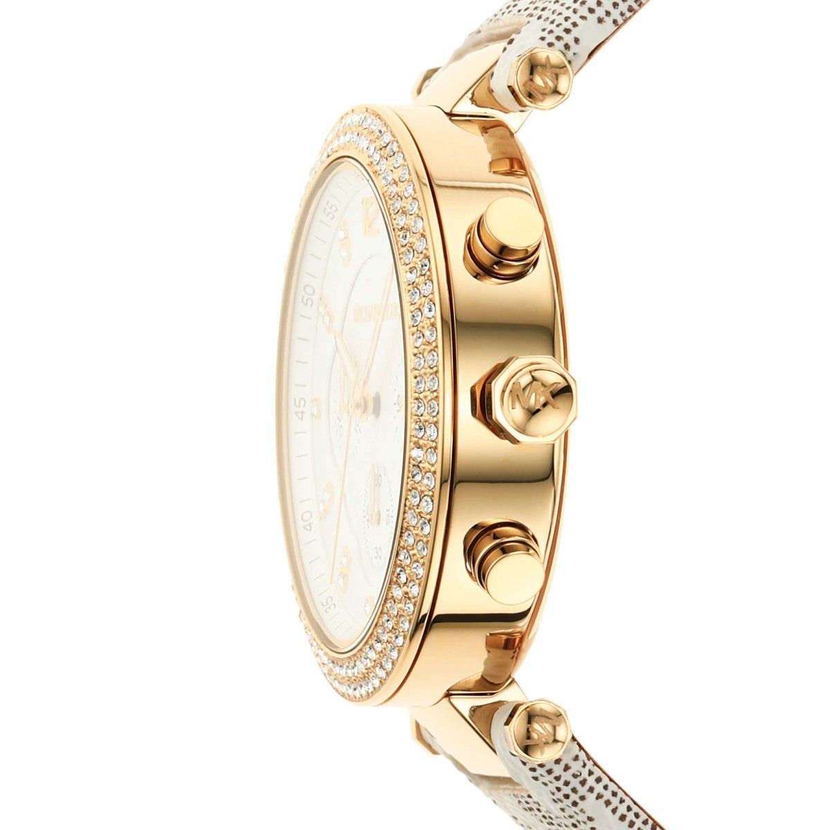  Shop Authentic Michael Kors Parker Chronograph White Dial White Leather Strap Watch For Women - MK6916 - Luxxuri