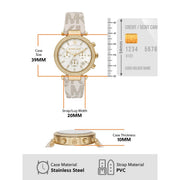  Shop Authentic Michael Kors Parker Chronograph White Dial White Leather Strap Watch For Women - MK6916 - Luxxuri