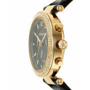  Shop Authentic Michael Kors Parker Chronograph Black Dial Black Leather Strap Watch For Women - MK6984 - Luxxuri
