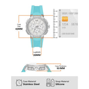  Shop Authentic Michael Kors Sidney Multifunction Analog White Dial Turquoise Silicone Strap Watch For Women - MK7246 - Luxxuri
