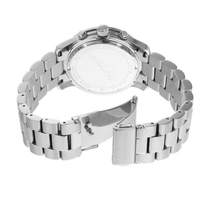  Shop Authentic Michael Kors Runway Chronograph Silver Dial Silver Steel Strap Watch For Women - MK7325 - Luxxuri