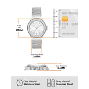  Shop Authentic Michael Kors Lennox Three-Hand Silver Dial Silver Steel Strap Watch For Women - MK7337 - Luxxuri