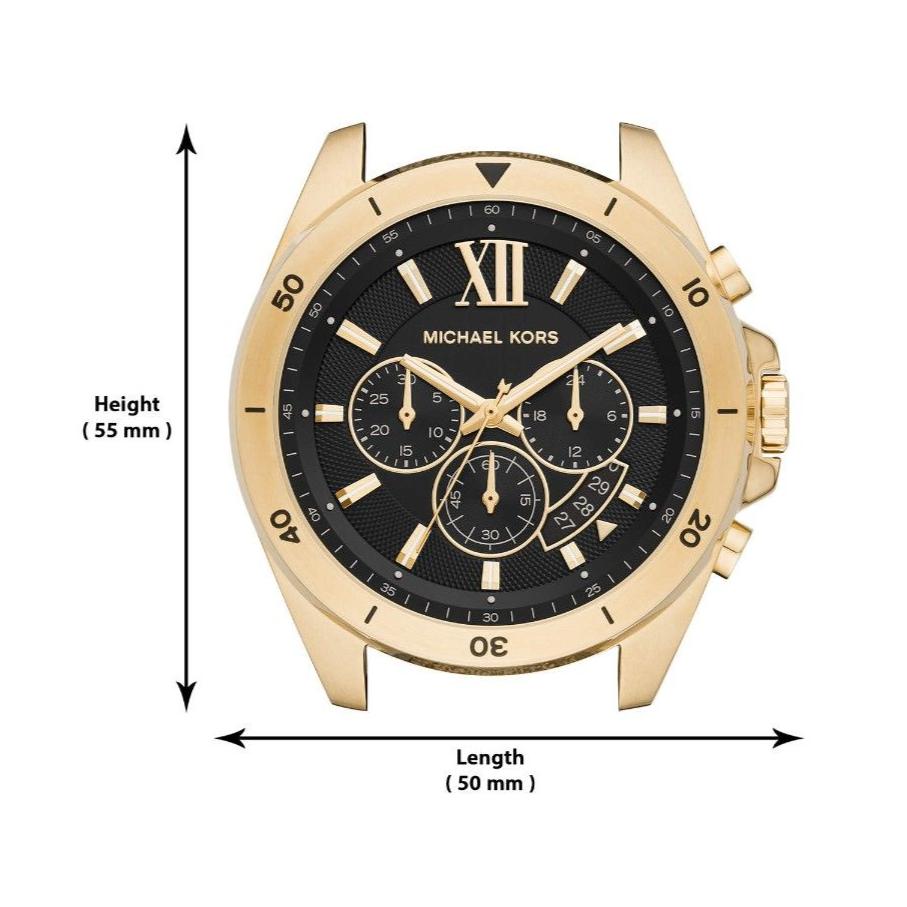  Shop Authentic Michael Kors Brecken Chronograph Black Dial Brown Leather Strap Watch For Men - MK8849 - Luxxuri