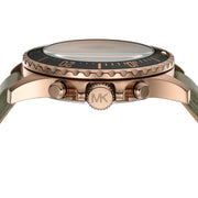  Shop Authentic Michael Kors Everest Analog Black Dial Green Leather Strap Watch For Men - MK9090 - Luxxuri
