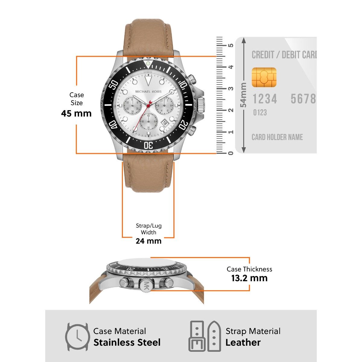  Shop Authentic Michael Kors Everest Analog White Dial Brown Leather Strap Watch For Men - MK9092 - Luxxuri