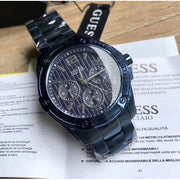  Shop Authentic Guess Flagship Chronograph Blue Dial Blue Steel Strap Watch for Men - W0601G2 - Luxxuri