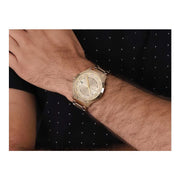  Shop Authentic Armani Exchange Hampton Chronograph Gold Dial Gold Steel Strap Watch For Men - AX2415 - Luxxuri