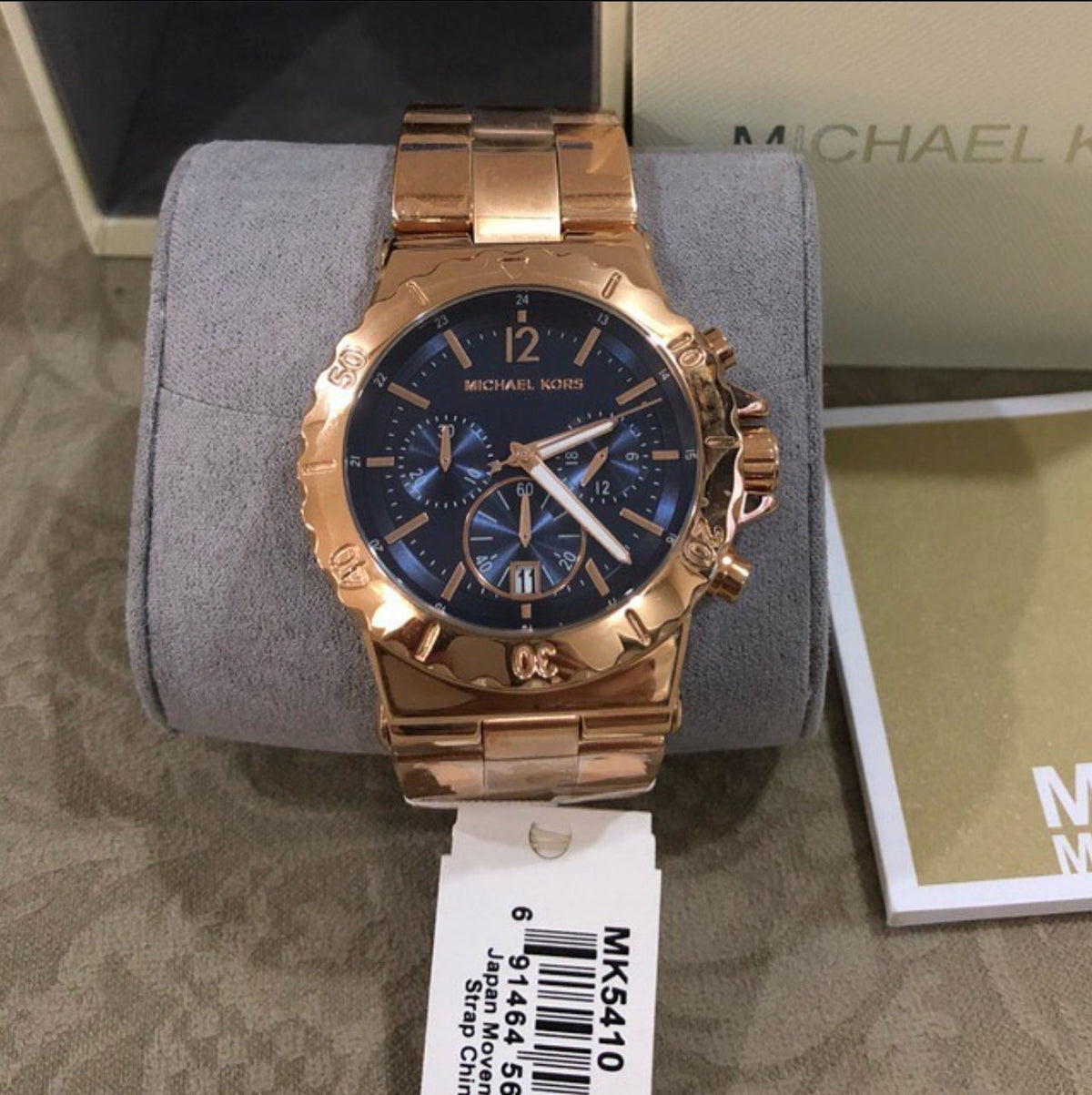  Shop Authentic Michael Kors Bel Aire Blue Dial Rose Gold Steel Strap Watch for Women - MK5410 - Luxxuri