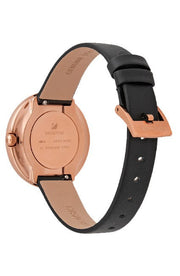  Shop Authentic Swarovski Crystalline Pure Black Dial Black Leather Strap Watch for Women - 5275043 - Luxxuri