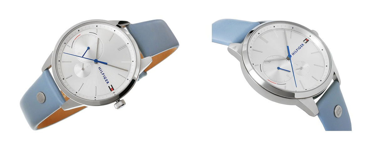  Shop Authentic Tommy Hilfiger Brooke Silver Dial Blue Leather Strap Watch for Women - 1782023 - Luxxuri