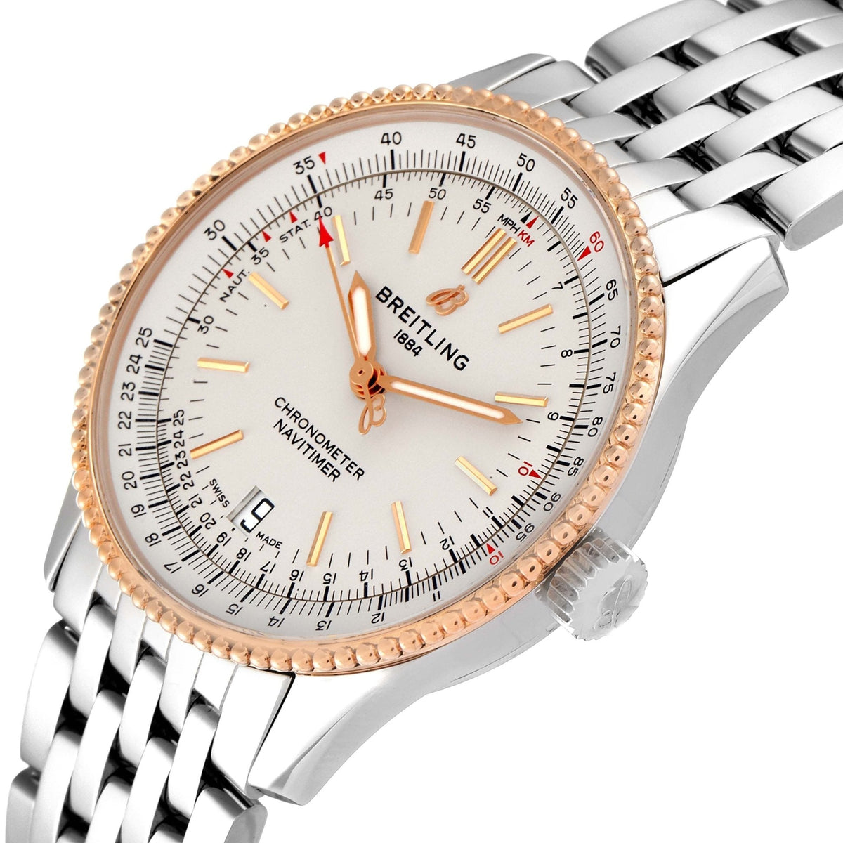  Shop Authentic Breitling Navitimer Automatic 38mm Stainless Steel Mens Watch - A17325211G1A1 - Luxxuri