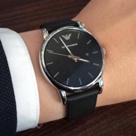  Shop Authentic Emporio Armani Classic Quartz Black Dial Black Leather Strap Watch For Men - AR1692 - Luxxuri