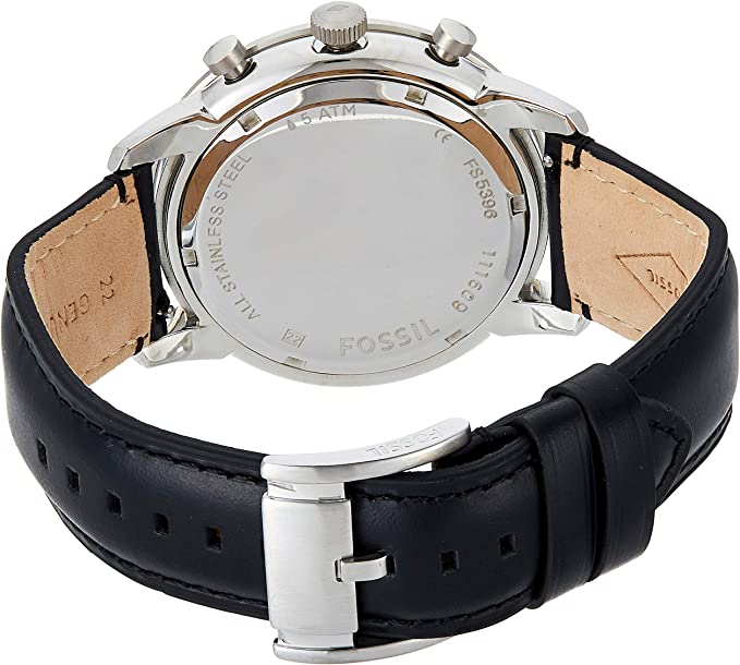  Shop Authentic Fossil Townsman Multifunction Black Dial Black Leather Strap Watch for Men - FS5396 - Luxxuri