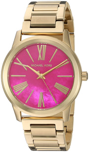  Shop Authentic Michael Kors Hartman Quartz Pink Dial Gold Steel Strap Watch For Women - MK3520 - Luxxuri