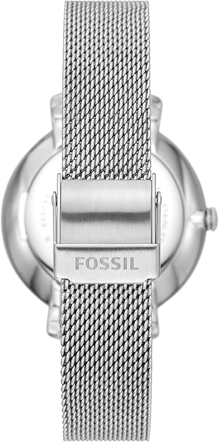  Shop Authentic Fossil Jacqueline Three Hand Pink Dial Silver Mesh Strap Watch for Women - ES5089 - Luxxuri