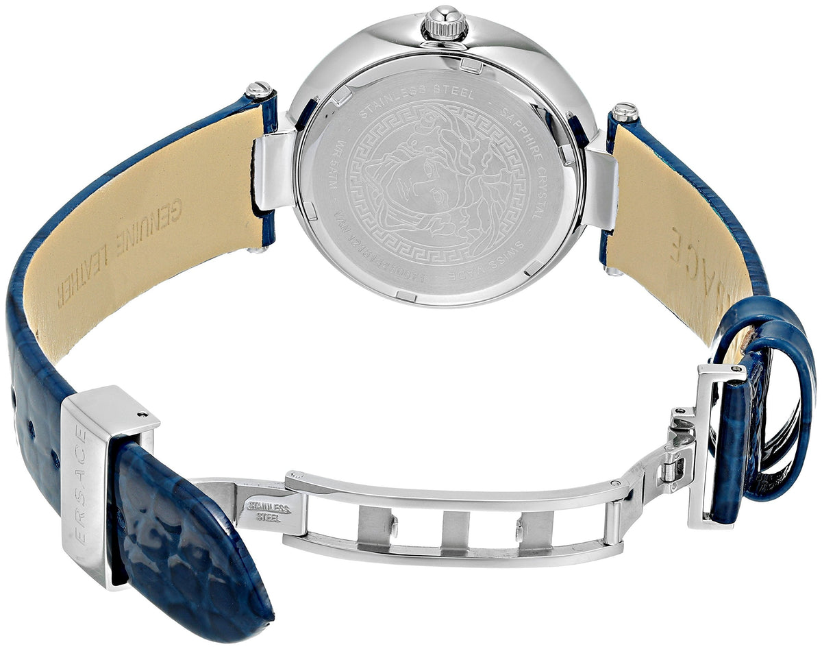  Shop Authentic Versace Olympo Gleam White Dial Green Leather Strap Watch for Women - VAN020016 - Luxxuri