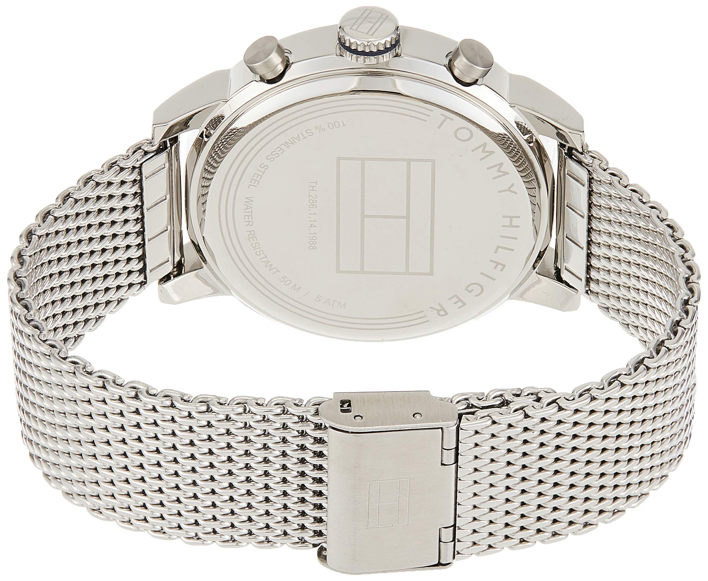  Shop Authentic Tommy Hilfiger Jake Quartz White Dial Silver Mesh Bracelet Watch for Men - 1791233 - Luxxuri