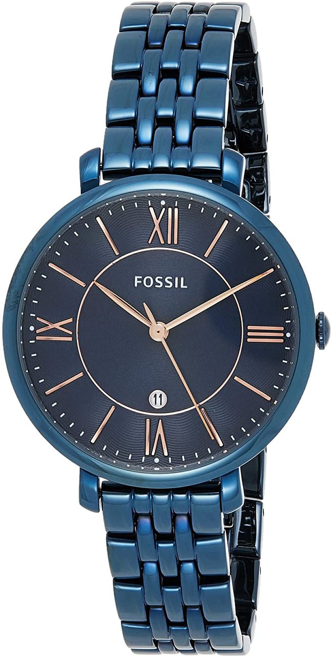  Shop Authentic Fossil Jacqueline Blue Dial Blue Steel Strap Watch for Women - ES4094 - Luxxuri