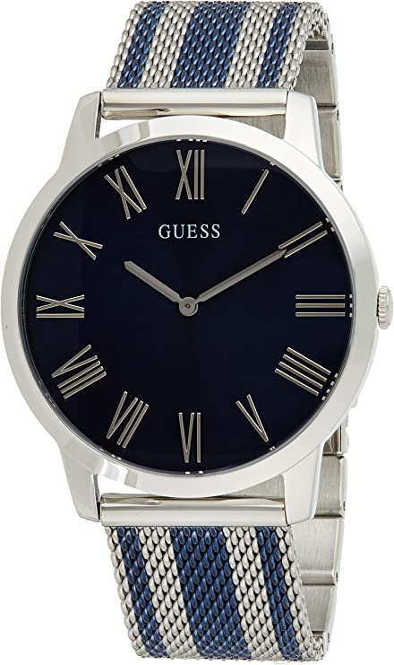  Shop Authentic Guess Richmond Blue Dial Two Tone Mesh Bracelet Watch for Men - W1179G1 - Luxxuri