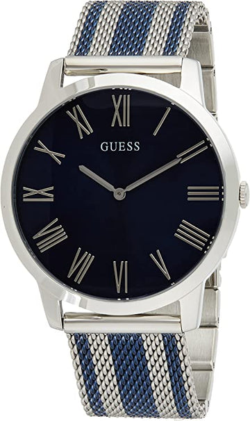  Shop Authentic Guess Richmond Blue Dial Two Tone Mesh Bracelet Watch for Men - W1179G1 - Luxxuri