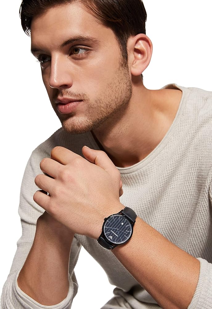  Shop Authentic Emporio Armani Renato Blue Dial Blue Leather Strap Watch For Men - AR2479 - Luxxuri