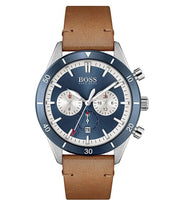  Shop Authentic Hugo Boss Santiago Blue Dial Brown Leather Strap Watch for Men - 1513860 - Luxxuri