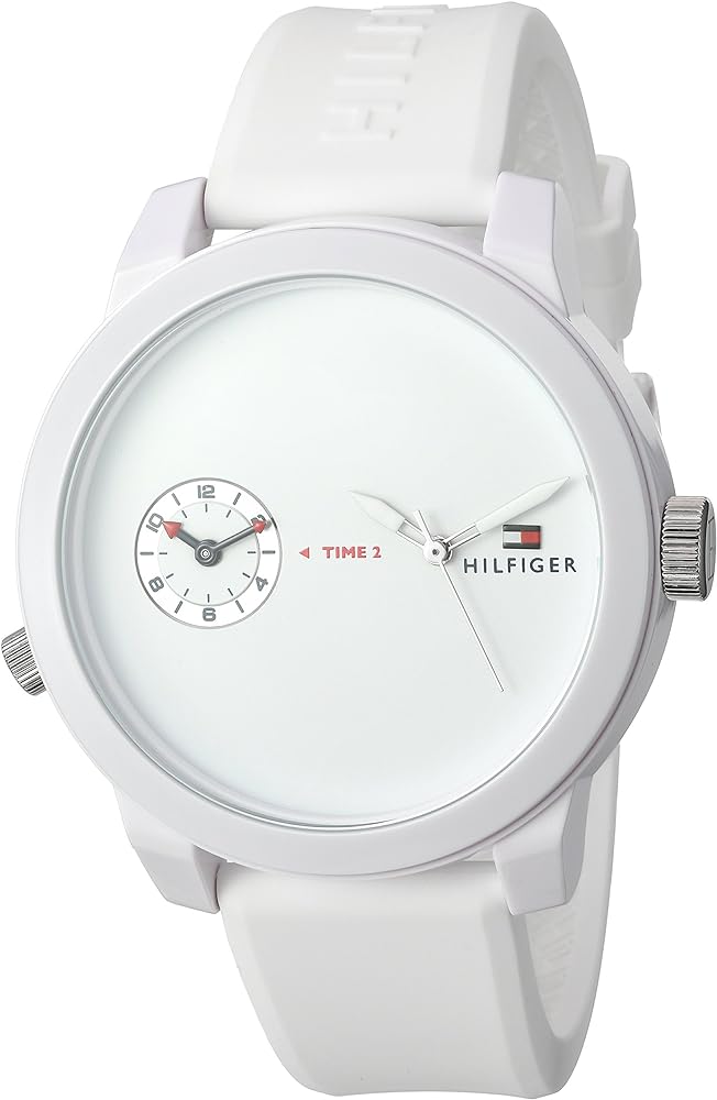  Shop Authentic Tommy Hilfiger Denim White Dial White Rubber Strap Watch for Men - 1791324 - Luxxuri