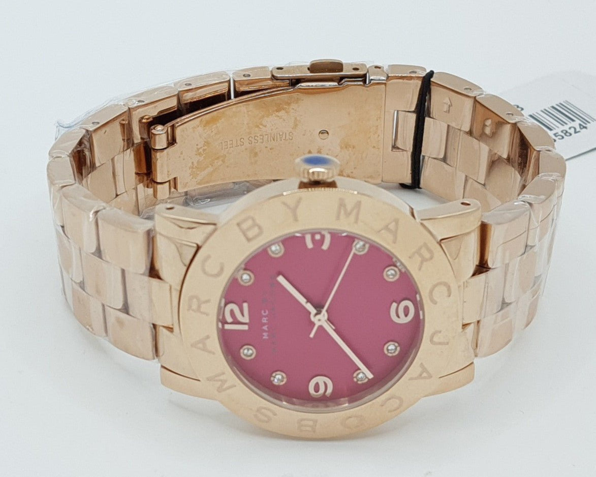  Shop Authentic Marc Jacobs Amy Purple Dial Rose Gold Steel Strap Watch for Women - MBM8618 - Luxxuri