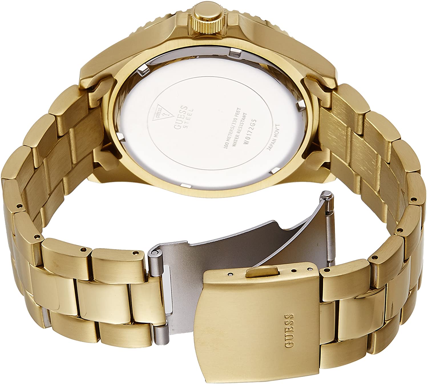  Shop Authentic Guess Chaser Multifunction Blue Dial Gold Steel Strap Watch for Men - W0172G5 - Luxxuri